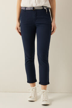 Springfield Chinos G&uuml;rtel blau