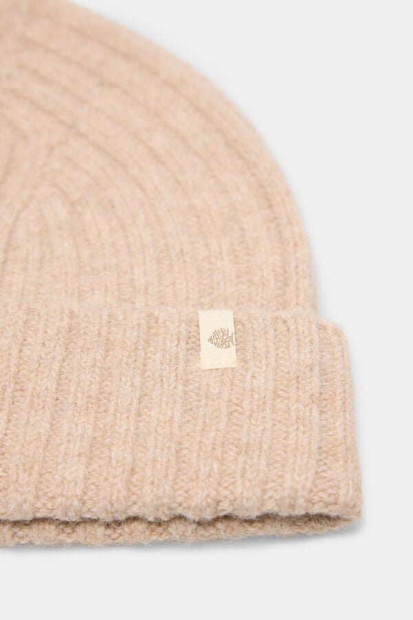 Springfield Gorro beanie en punto crudo beige