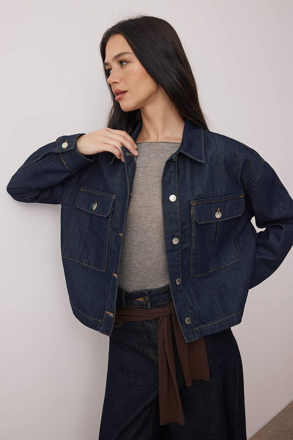 Trendyol Double-breasted blazer blue