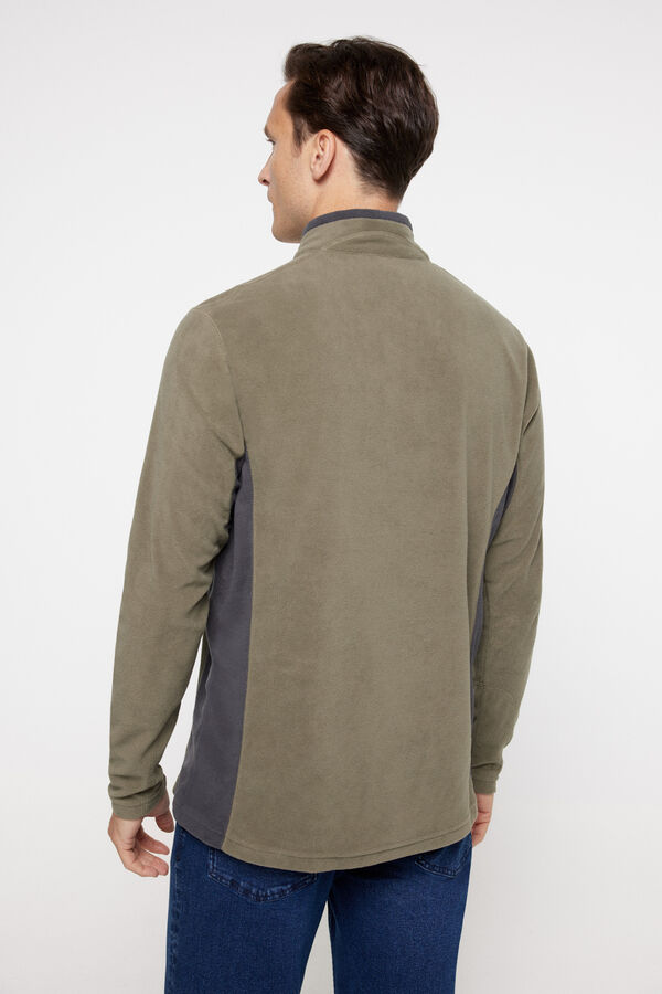 Columbia para homem Klamath Range&trade; II meia polar Masculina com fecho-&eacute;clair Caqui escuro