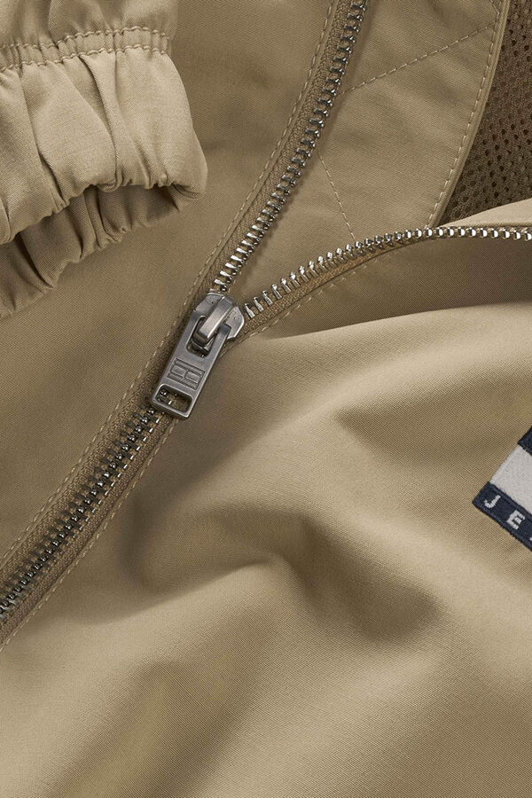 Tommy Jeans Cazadora Harrington cremallera beige