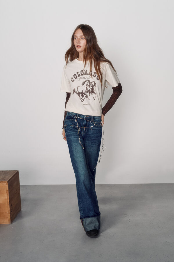 High Spirits Jeans Cuffed azul