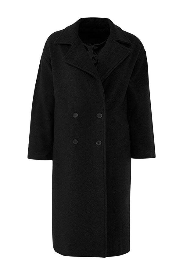 Trendyol Long oversized coat black