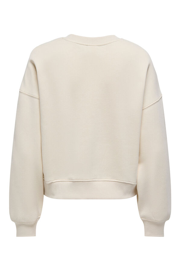 Only Sudadera detalle texto beige