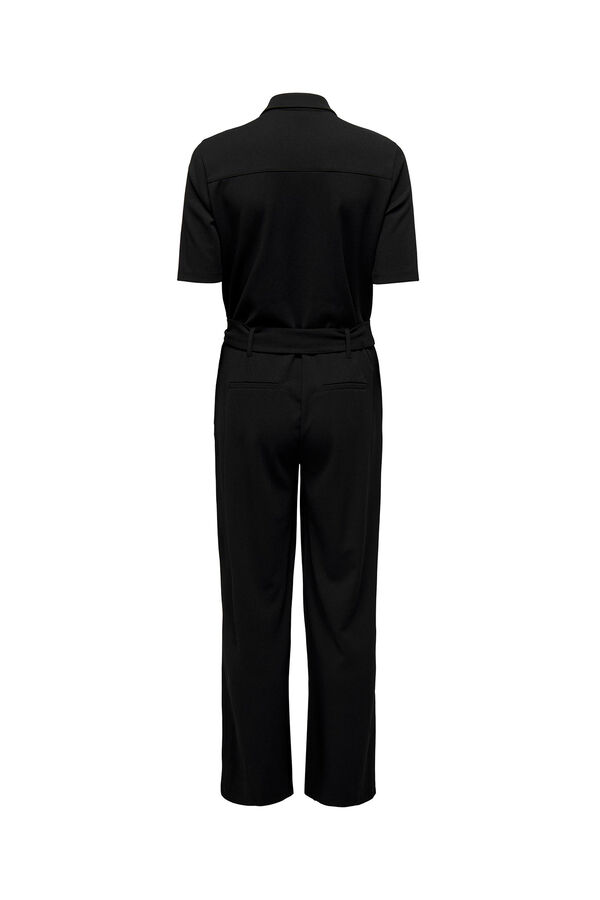 Springfield Short-sleeved jumpsuit crna