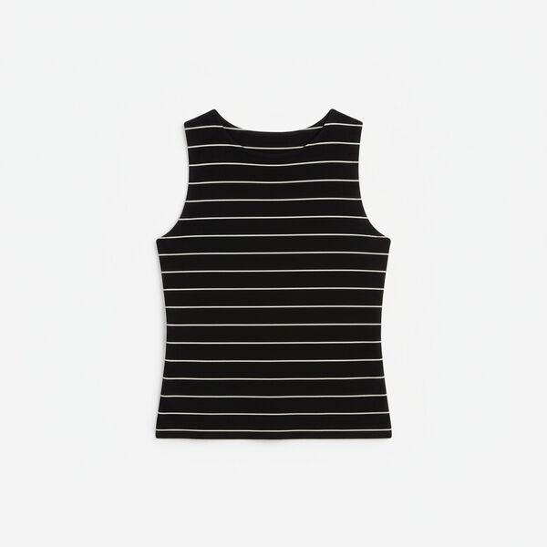 Springfield Cotton sleeveless round neck top black