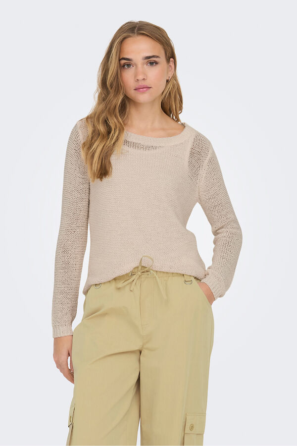 JDY Round neck jumper brown
