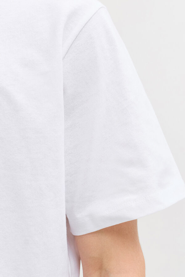 Jack & Jones Camiseta b&aacute;sica manga corta blanco