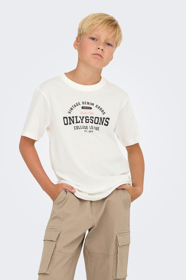 Only & Sons Junior Short-sleeved T-shirt white