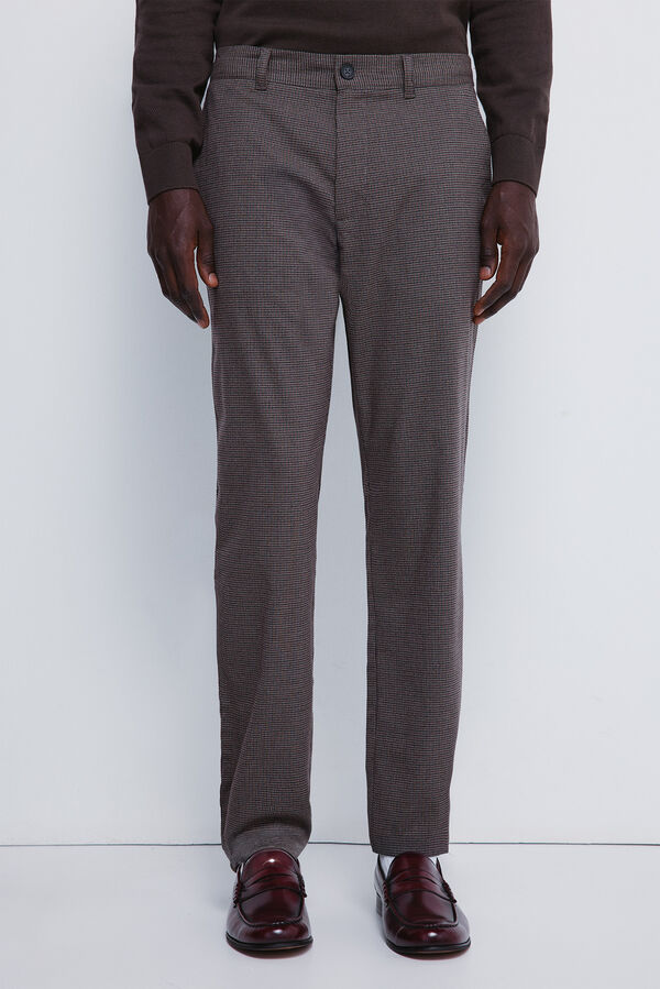 Springfield Slim fit, structured trouser nude