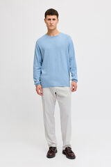 JJ REBEL Linen regular fit jogger trousers nude