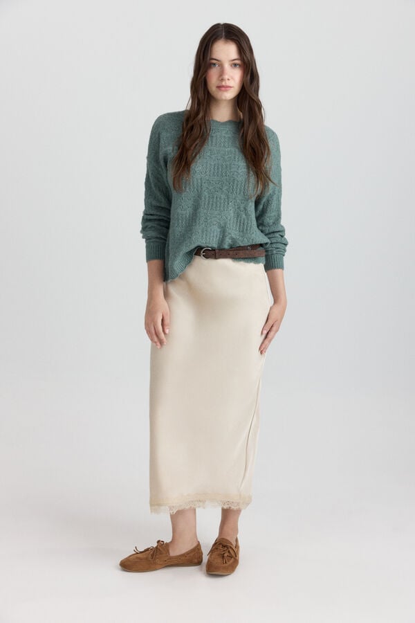 Springfield Pointelle jumper green