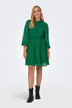 Springfield Short dress with long sleeves green