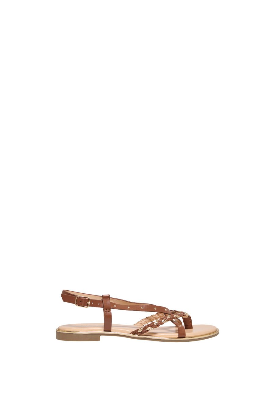 Sandalia plana tachas