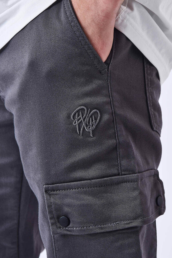 Project X Paris CALÇAS CARGO MULTI-BOLSO cinzento