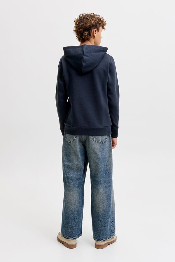 Jack & Jones Junior Sweatshirt regular com capuz azul