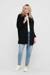 Springfield Faux shearling buttoned coat crna
