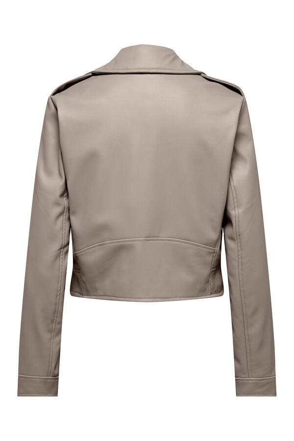 Only Vegan leather biker jacket blue