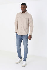 Springfield Long-sleeved shirt with pockets brown