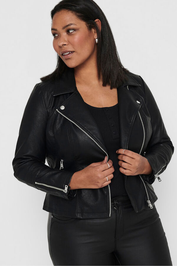 Only Carmakoma Plus size biker jacket black