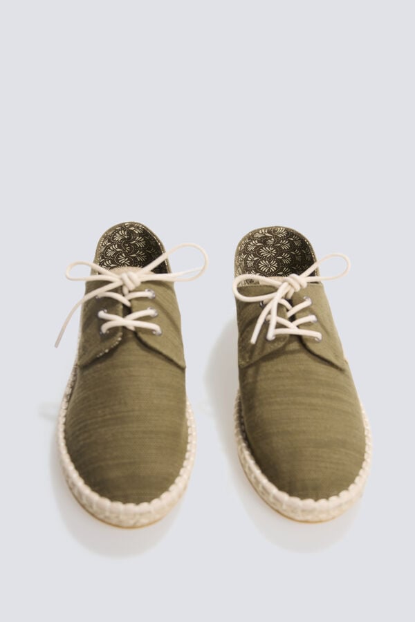 Springfield Rustic lace-up espadrille green