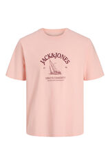 Jack & Jones Camiseta manga corta de algod&oacute;n rosa