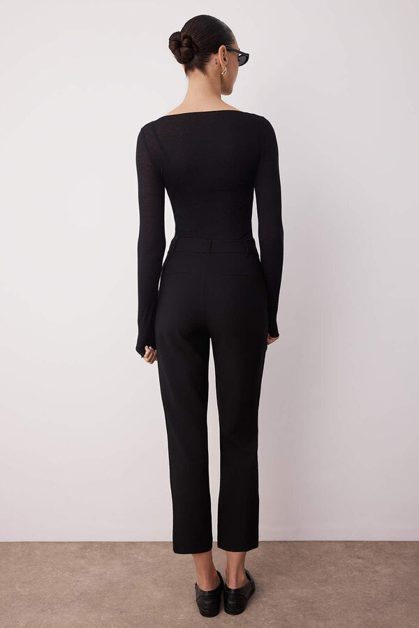 Trendyol Pantal&oacute;n b&aacute;sico negro