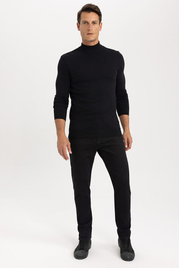DeFacto Half high neck jumper black