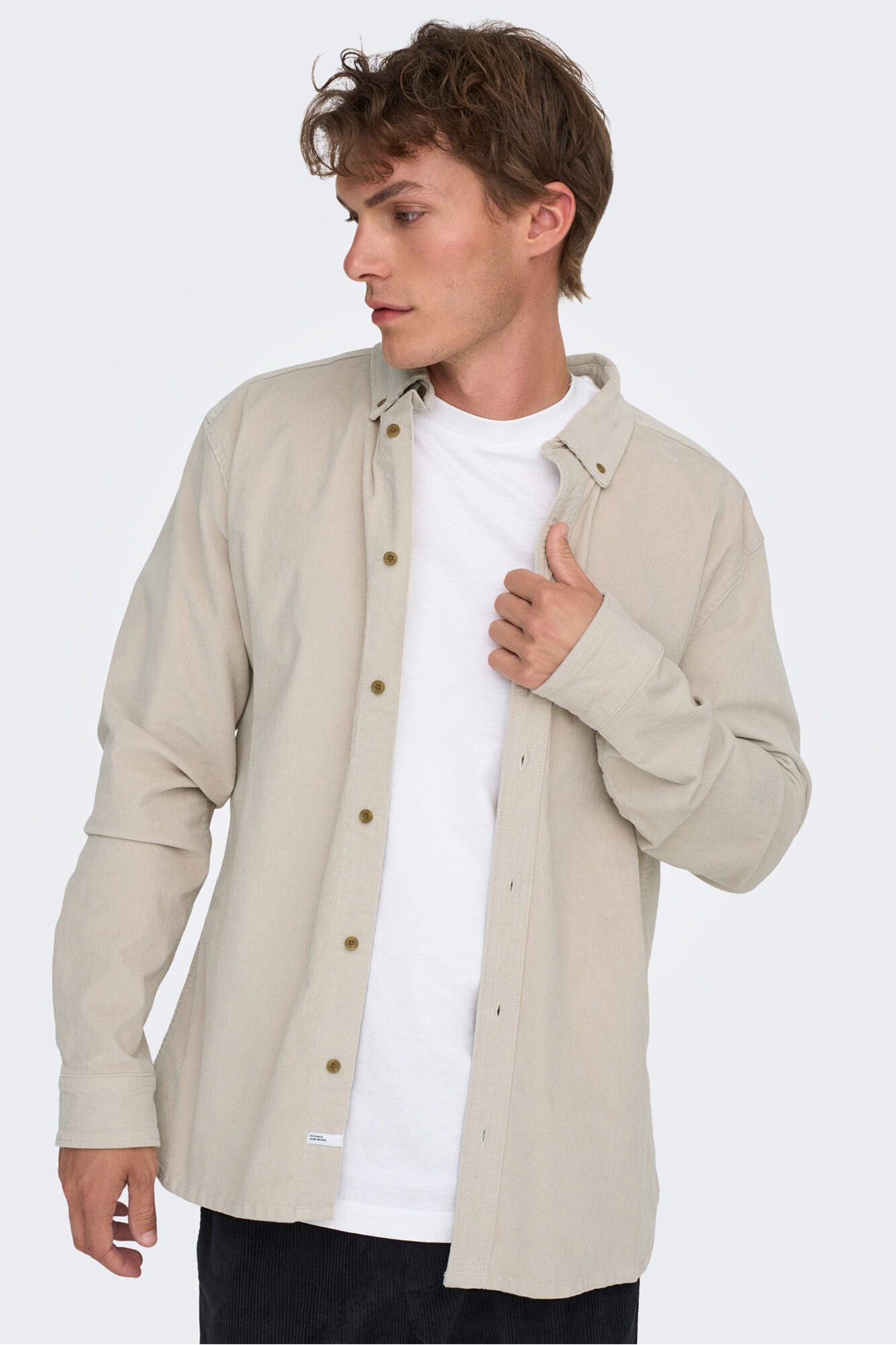 Only & Sons Camisa manga larga pana