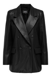 Only Blazer trespassado de couro vegano