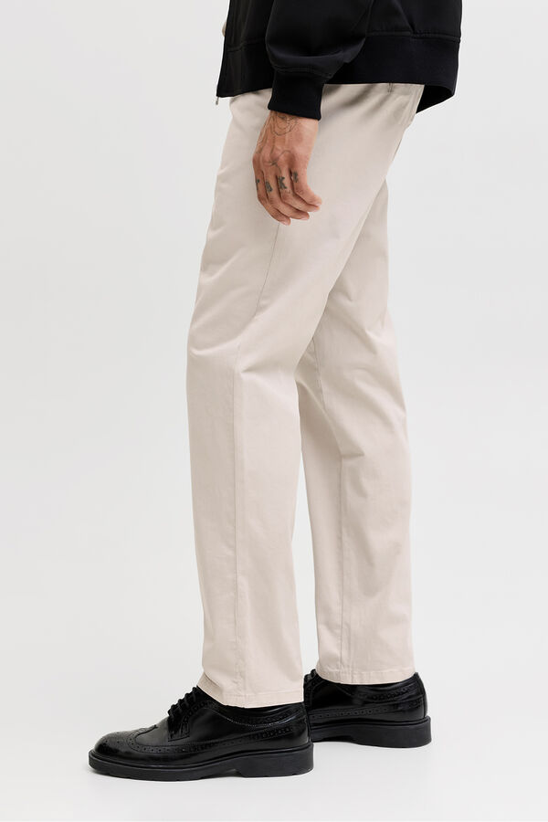 Jack & Jones Pantal&oacute;n chino regular tiro medio gris