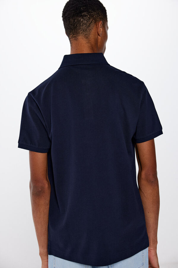 Springfield Polo majica od pikea slim kroja tamno plava