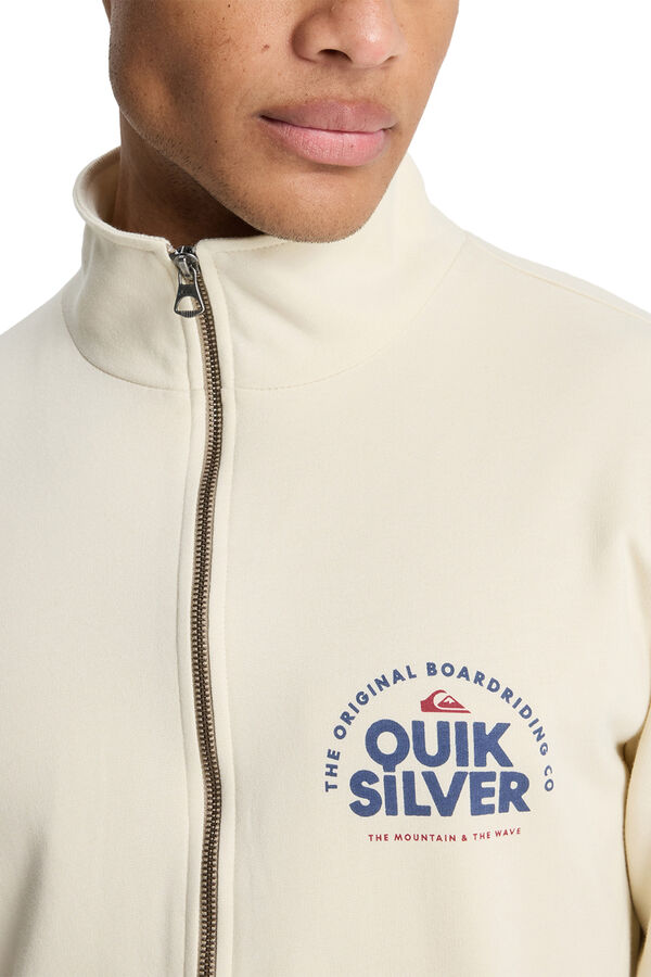 Quiksilver Sudadera con capucha y cremallera blanco