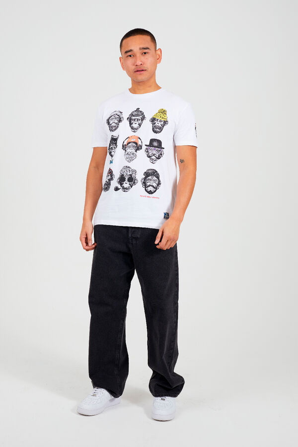 Brave Soul Camiseta de monos manga corta blanco