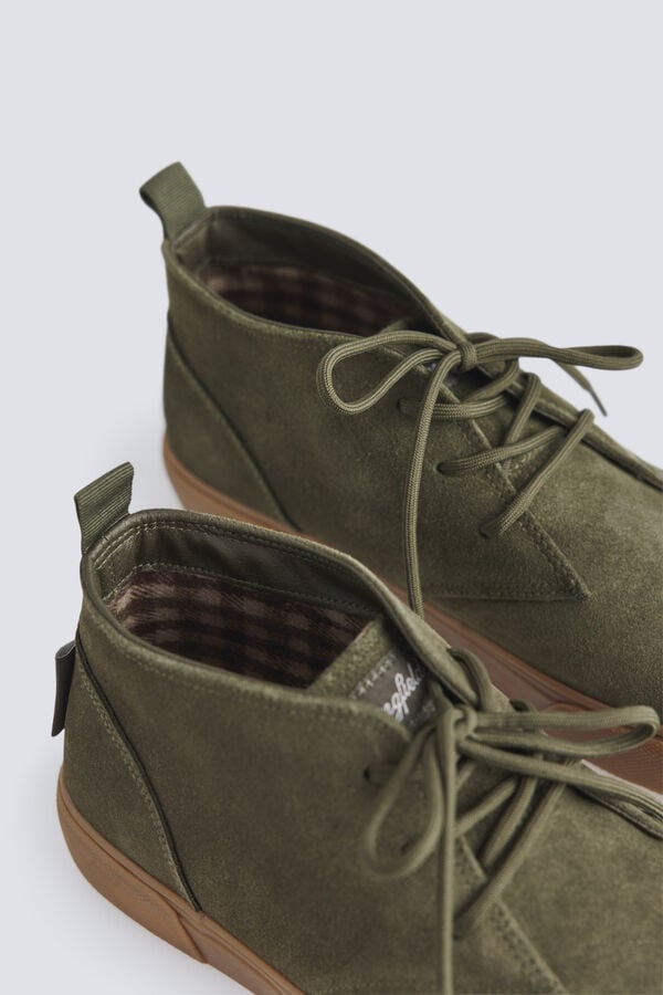 Springfield Leather lace-up boot green
