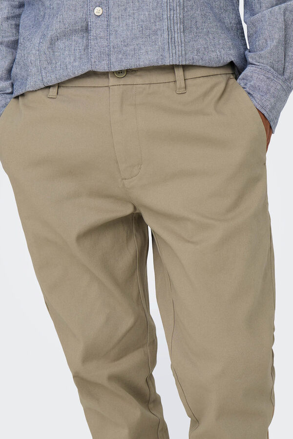 Only & Sons calças chino justas para homem. Grau