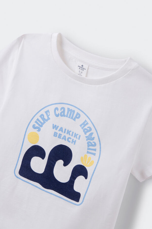 Springfield Camiseta "summer camp" niño marfil