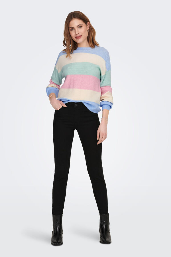 Springfield Striped jersey-knit jumper bluish