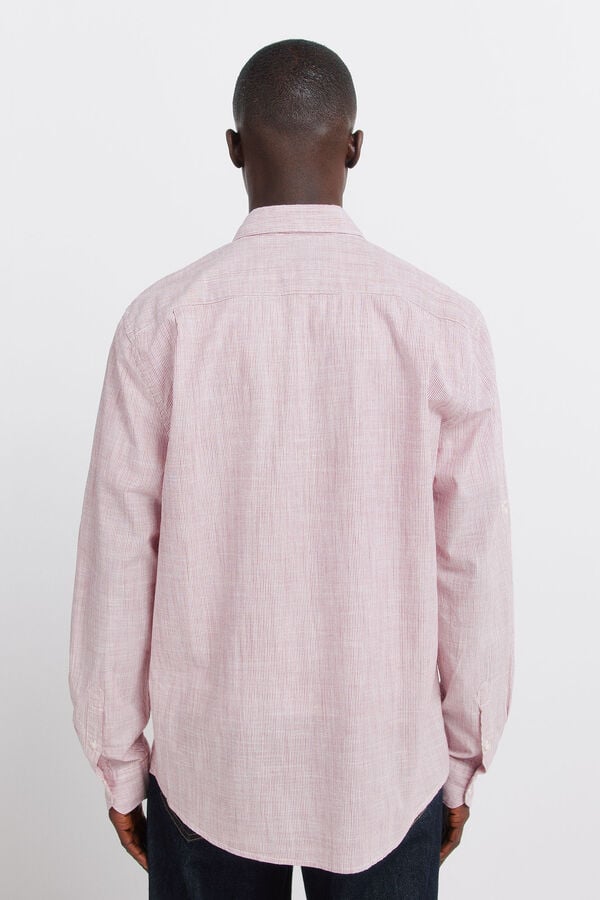 Springfield Lightweight micro striped shirt red