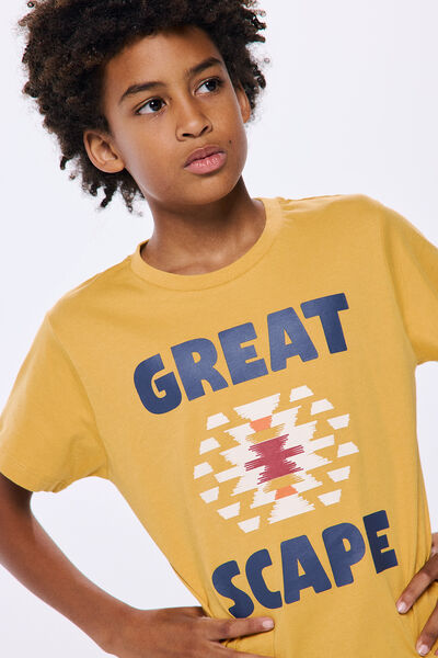 Springfield Camiseta masculina "Great Scape" golden