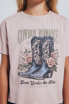 Springfield Kids Camiseta feminina com botas de cowboy