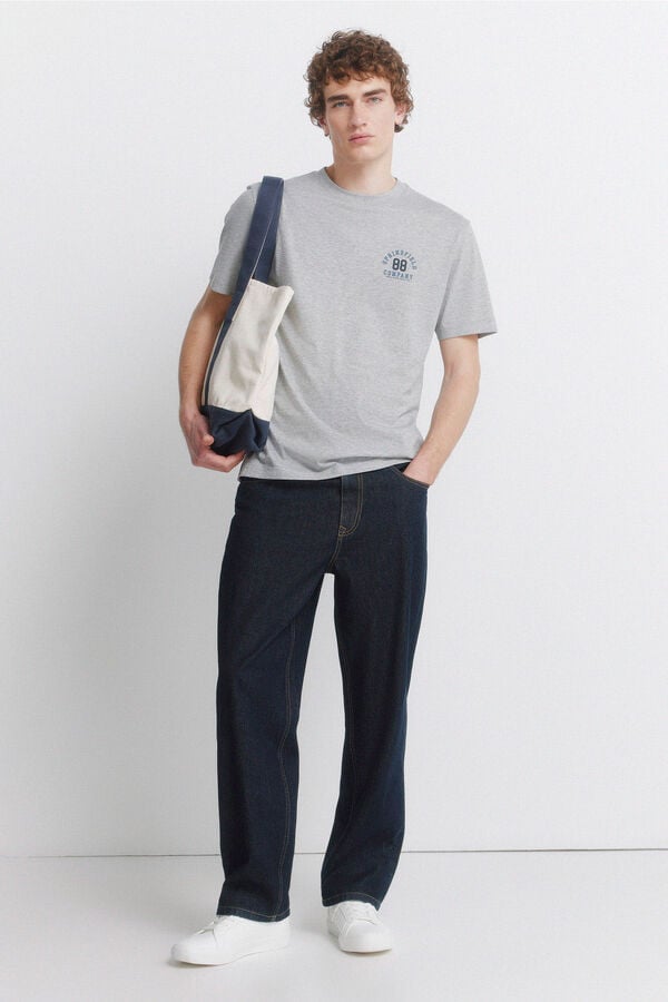 Springfield Marl logo T-shirt grey