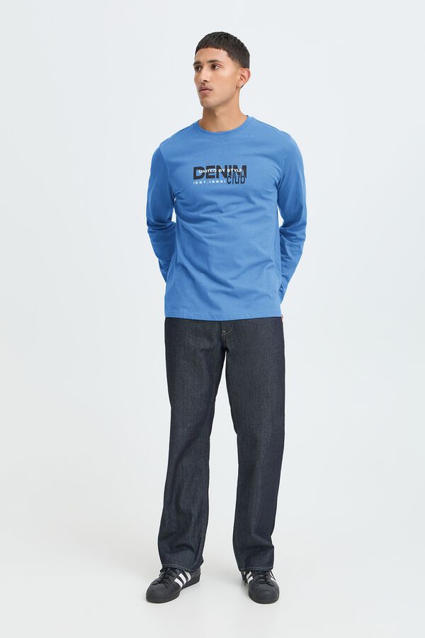 Blend Cotton long sleeve T-shirt turquoise
