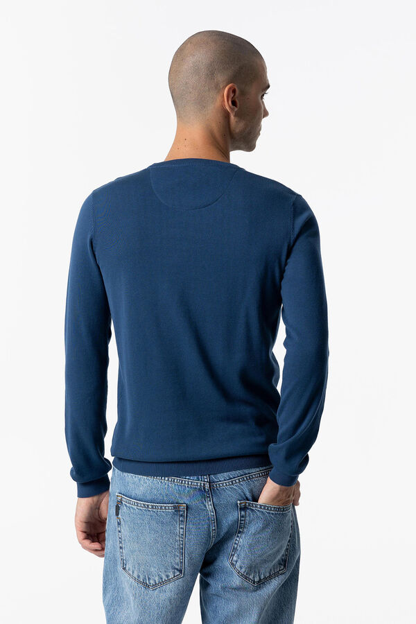 Tiffosi Camisola de Malha B&aacute;sica azul