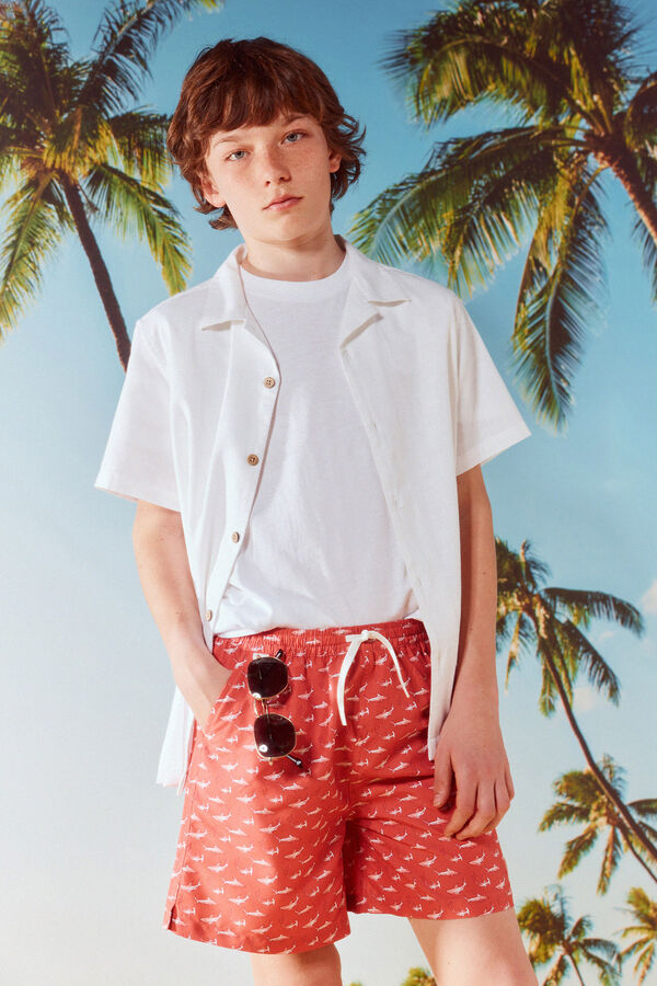 Springfield Kids Fato de banho Tubar&otilde;es menino vermelho