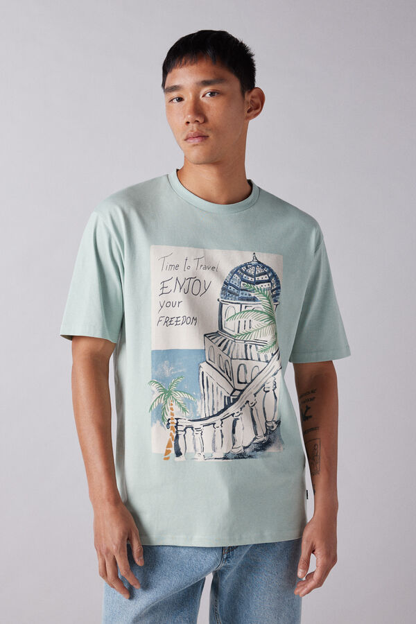 Springfield T-shirt aguarela best plan verde