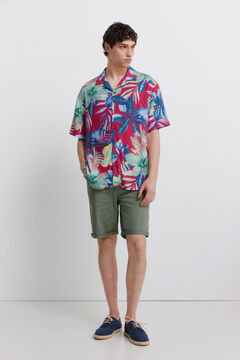 Springfield Washed 5-pocket slim fit Bermuda shorts