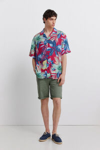 Springfield Washed 5-pocket slim fit Bermuda shorts