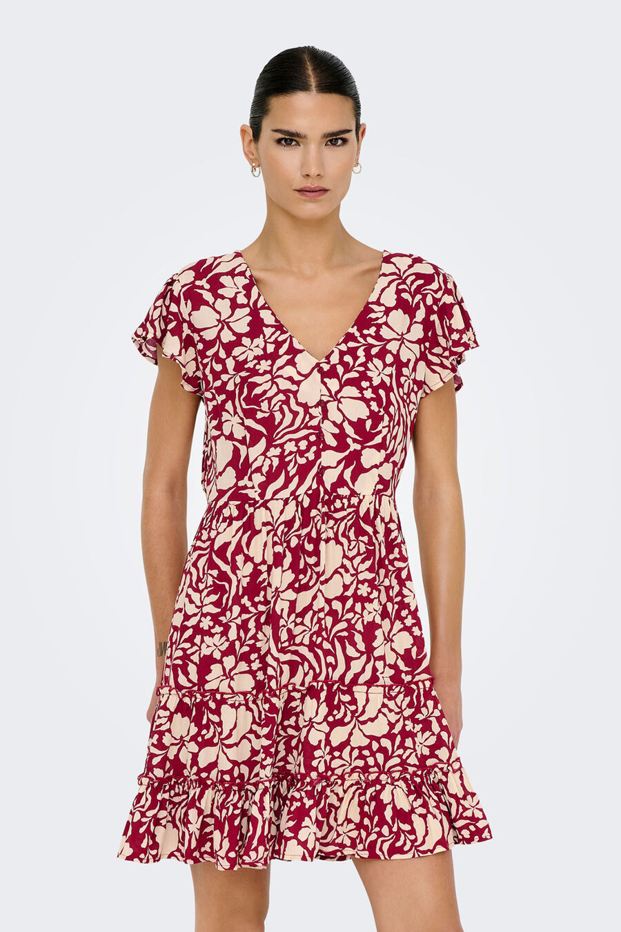 Vestido corto manga corta