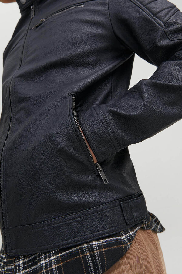 Springfield Faux leather water-resistant jacket ocher